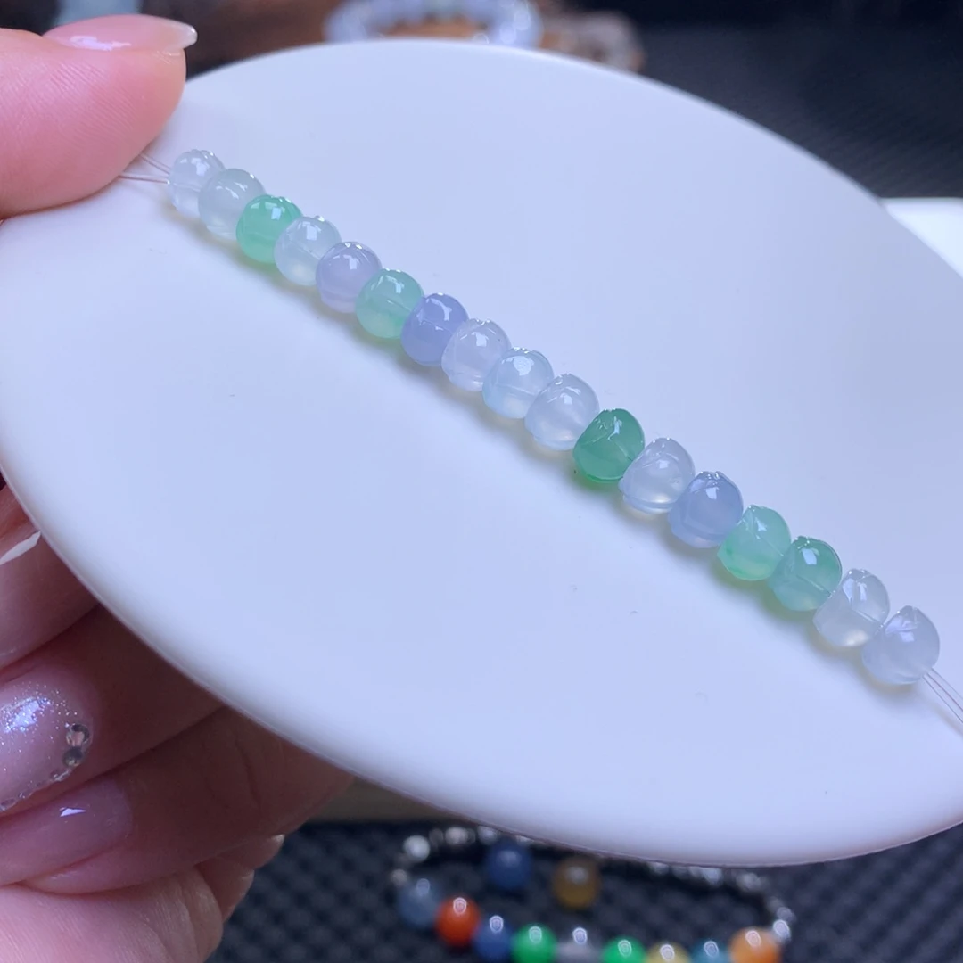 未镶嵌手链翡翠翡翠那卡龙莲花珠