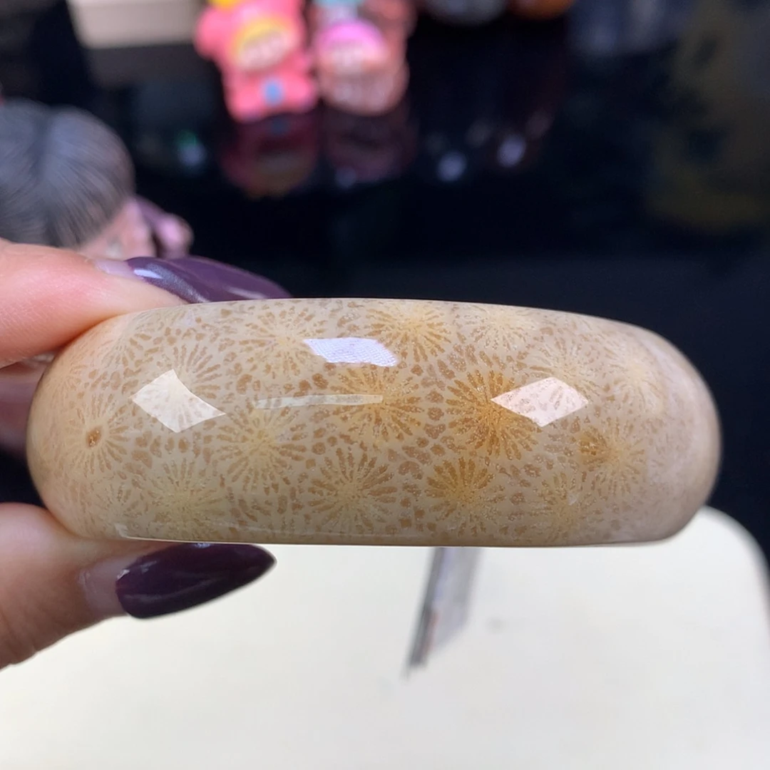 【闪购商品】颈饰未镶嵌硅化珊瑚（珊瑚玉）精品手镯57.8（13号）