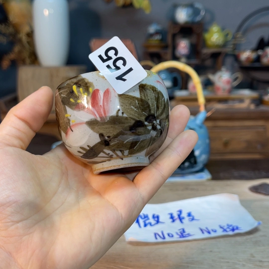 壶素浅陶瓷手工手绘