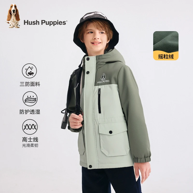 【三防厚风衣】暇步士童装2025年秋季新款儿童户外探险透汽厚外套