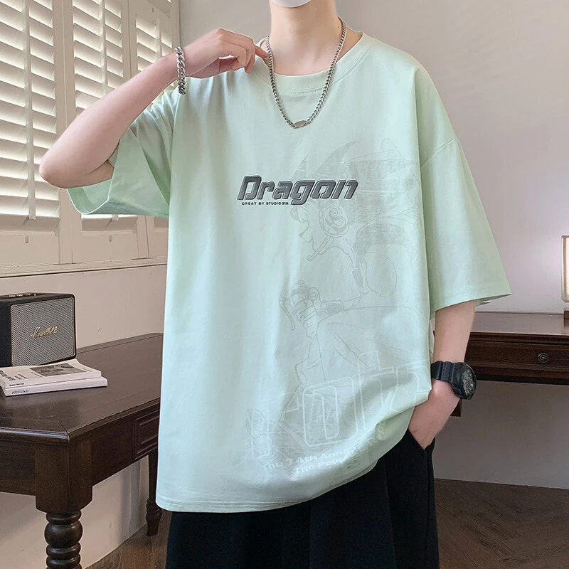 夏季圆领短袖t恤男孩13岁初高中学生15青少年大童夏装16休闲上衣