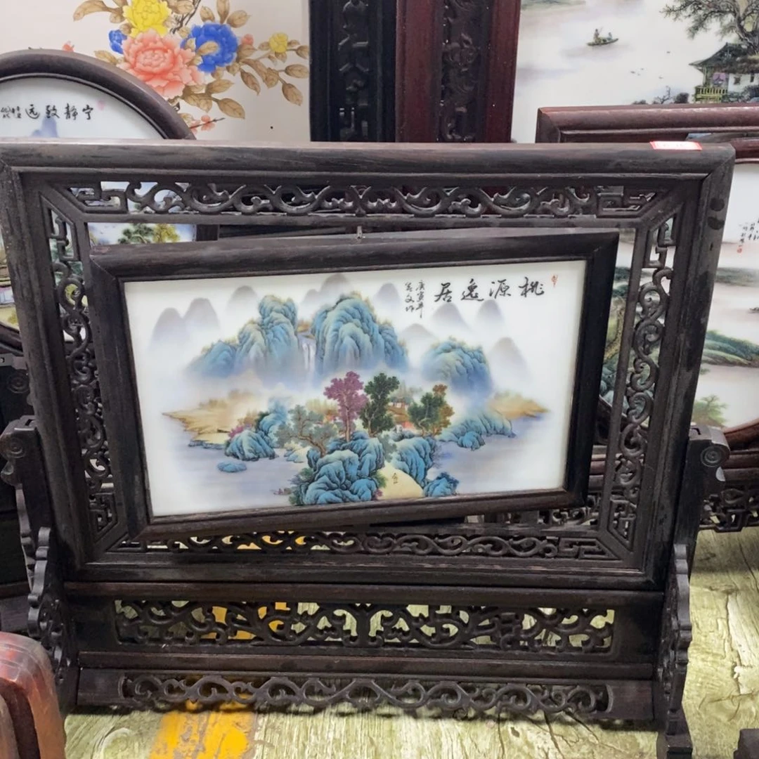 瓷片38*41 景德镇瓷板画柴窑烧制