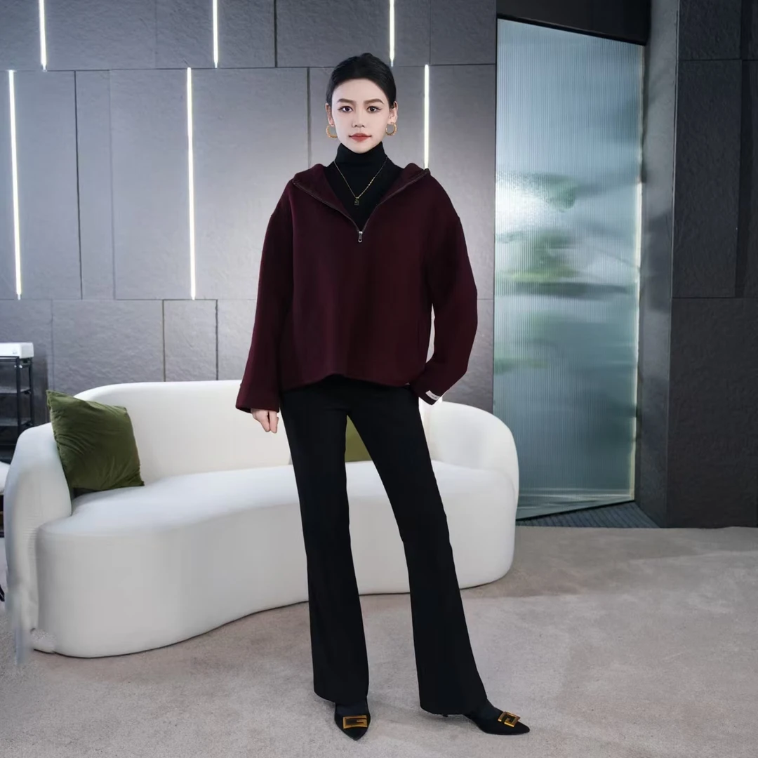 Falaibang/法莱邦8909红色羊毛大衣