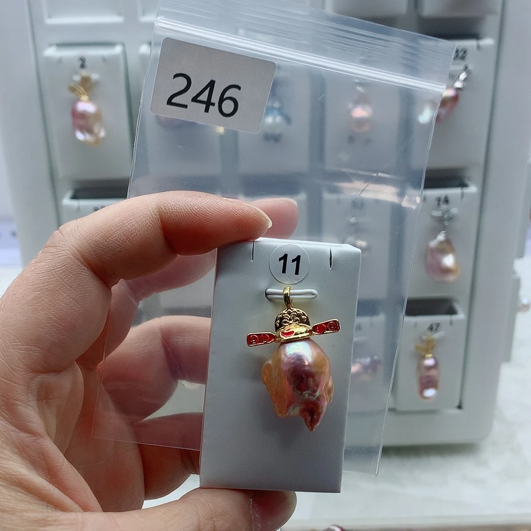 淡水珍珠吊坠(不含链)合金