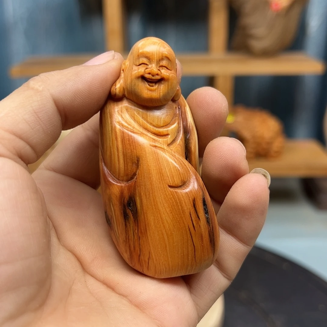 木墨**法崖柏木摆件手把件