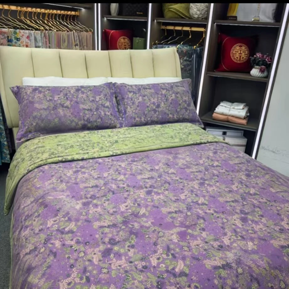 轻奢欧式双层纱新疆棉夏被四件套--柔情之境