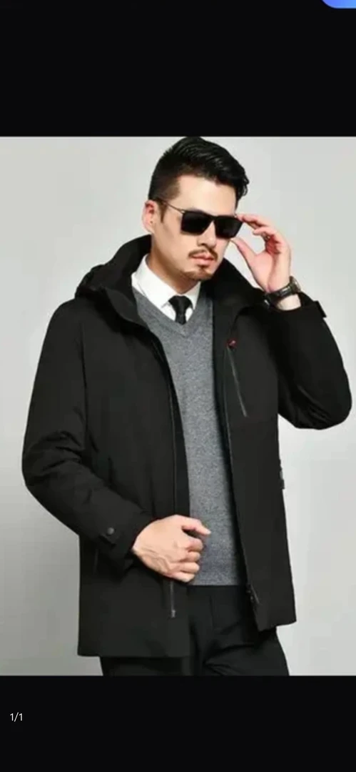 【拆帽款青根貂】男士短款貂内胆可拆卸派克服。身长75厘米