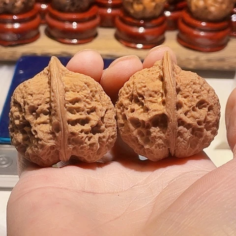 手串文玩核桃朱雀带彩40