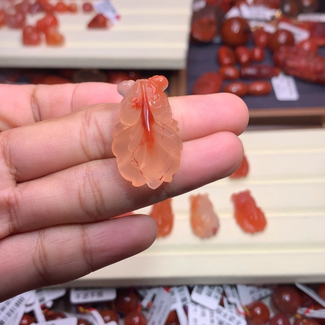 *****南红玛瑙未镶嵌珠宝半成品金鱼1