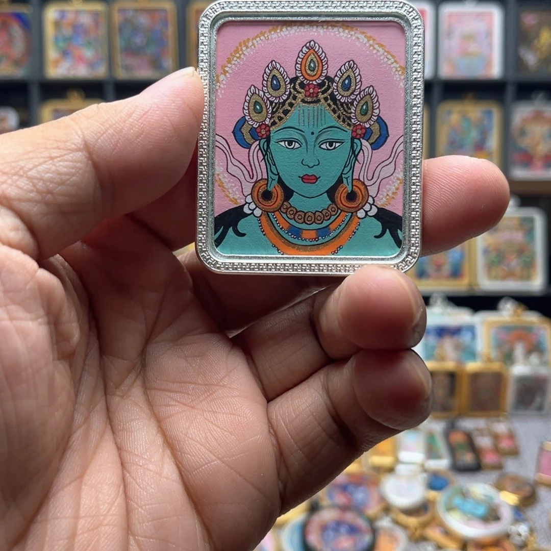 吊坠纯手绘绿妈妈福利卡