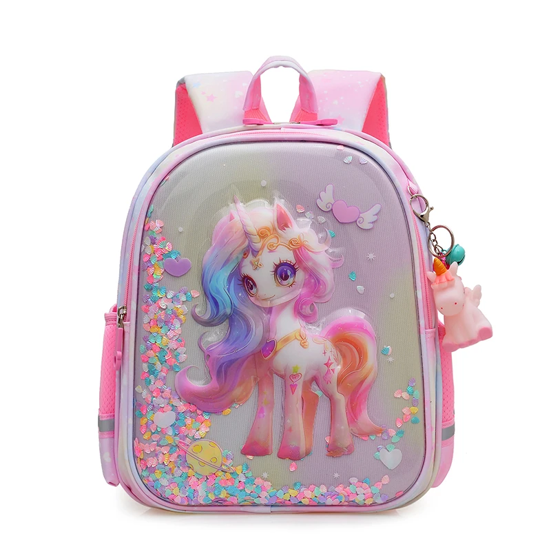 幼儿园艾莎公主3-6岁书包小学一二年级可爱大容量护脊减负双肩包1