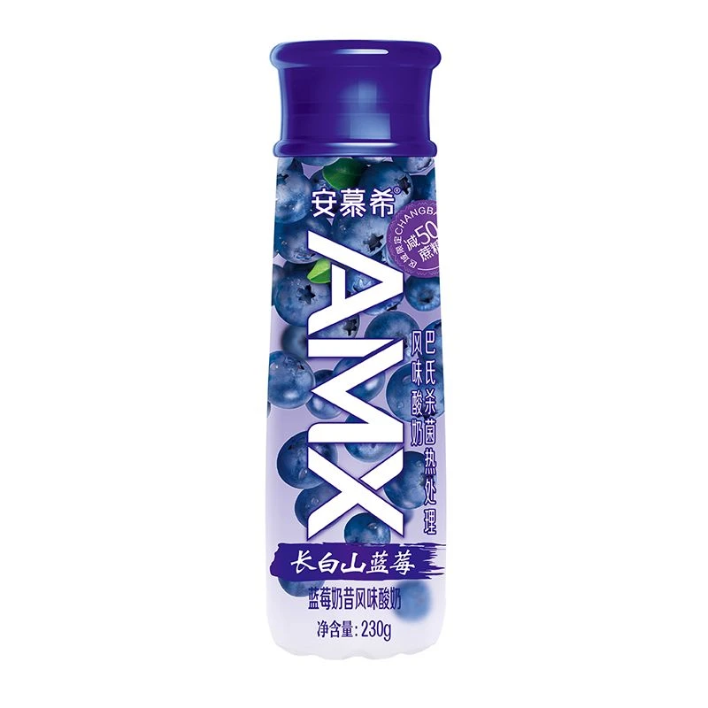 伊利安慕希AMX长白山蓝莓奶昔风味酸奶230g/瓶