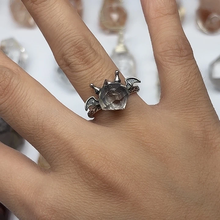 银S925镶嵌戒指水晶闪灵钻戒指