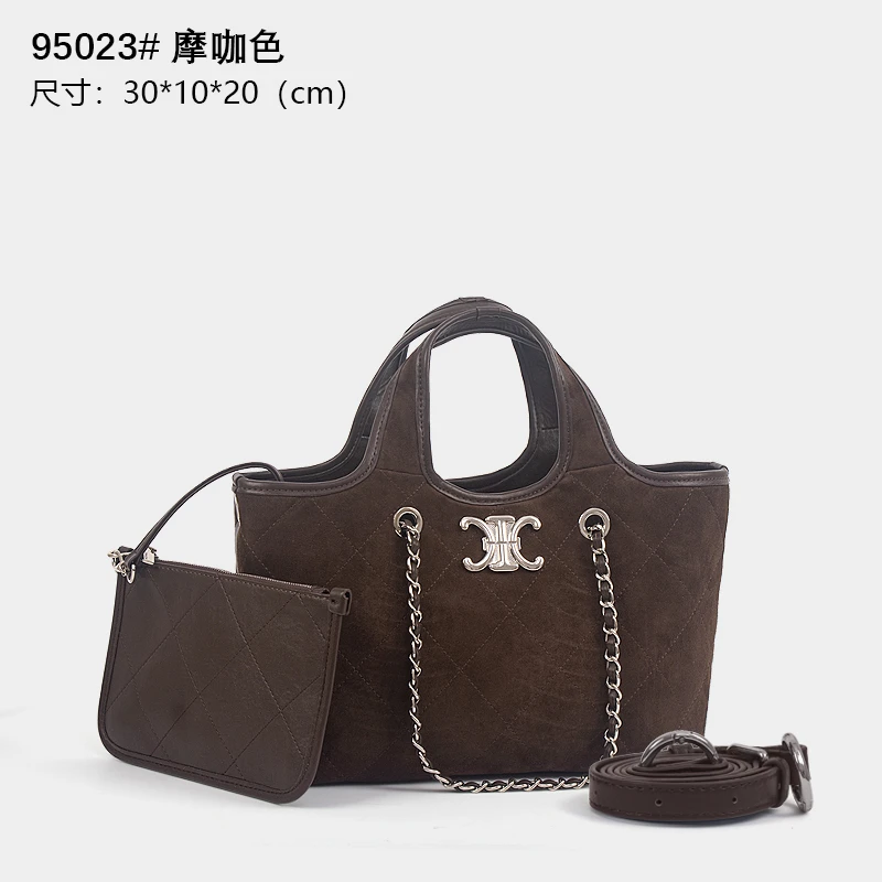 TAUNZI『凯旋』赛家秋冬新款30cm手提腋下包 ZT-95023-摩咖色