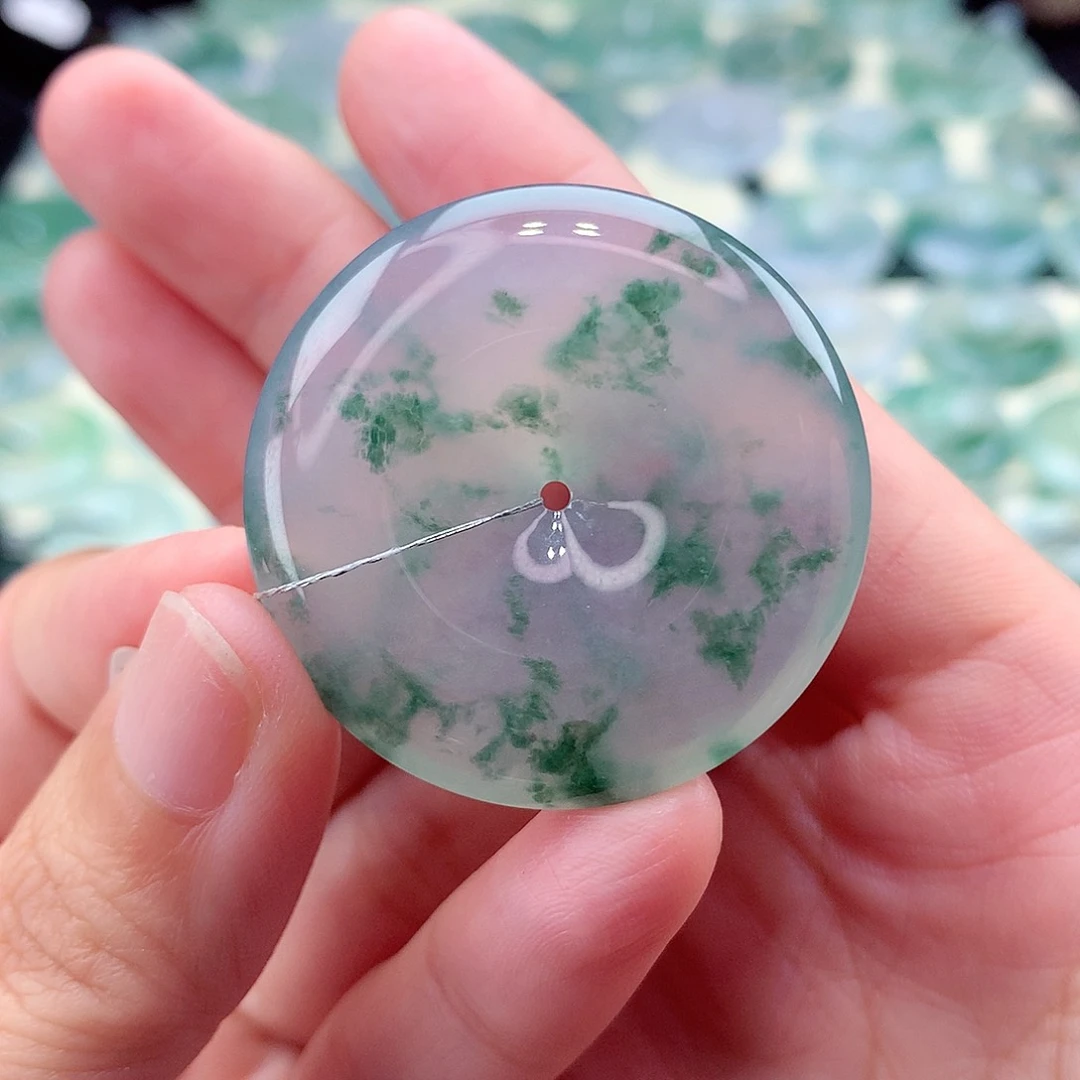 翡翠未镶嵌颈饰编号130-尺寸36/6.2