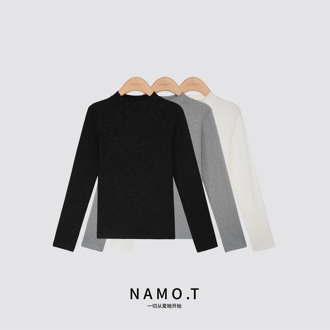 NAMO.T时尚穿搭洒银长袖T恤NH311C502