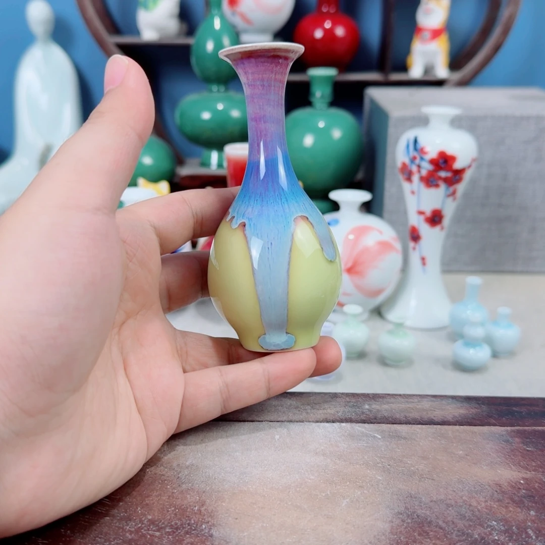 陶瓷手工小花器摆件