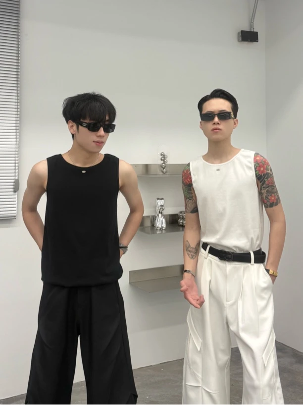 极简风宽松型背心白色美背显瘦运动内搭外穿打底夏季纯色WT10033