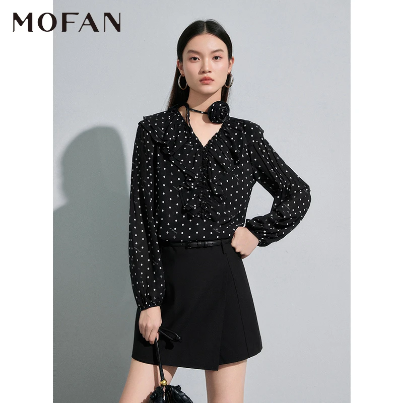 《力力淘专享》MOFAN摩凡春新款芭蕾粉衬衫MJX375530
