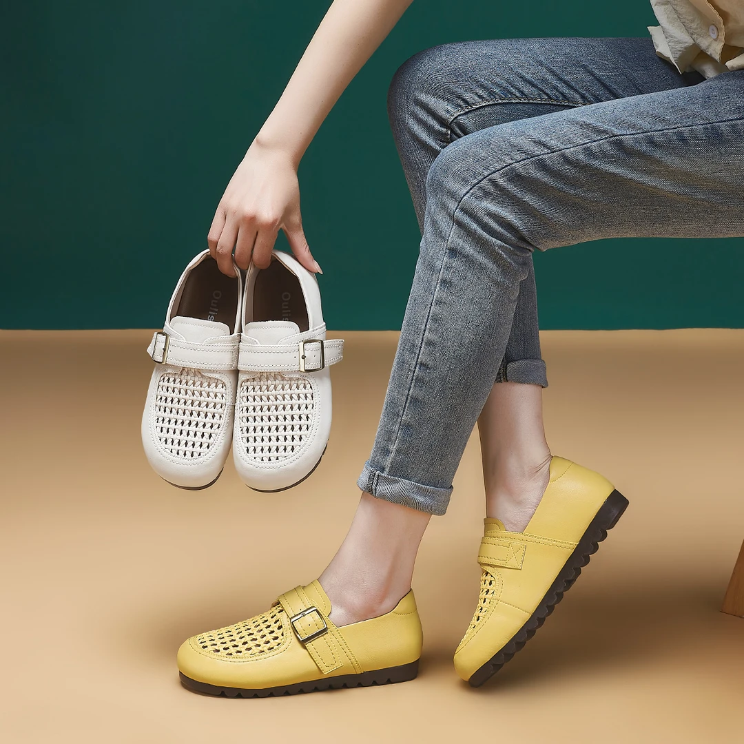 ｜云朵-编织梦想-惊喜｜2.5公分 真皮透气软底软面轻便舒适女 609