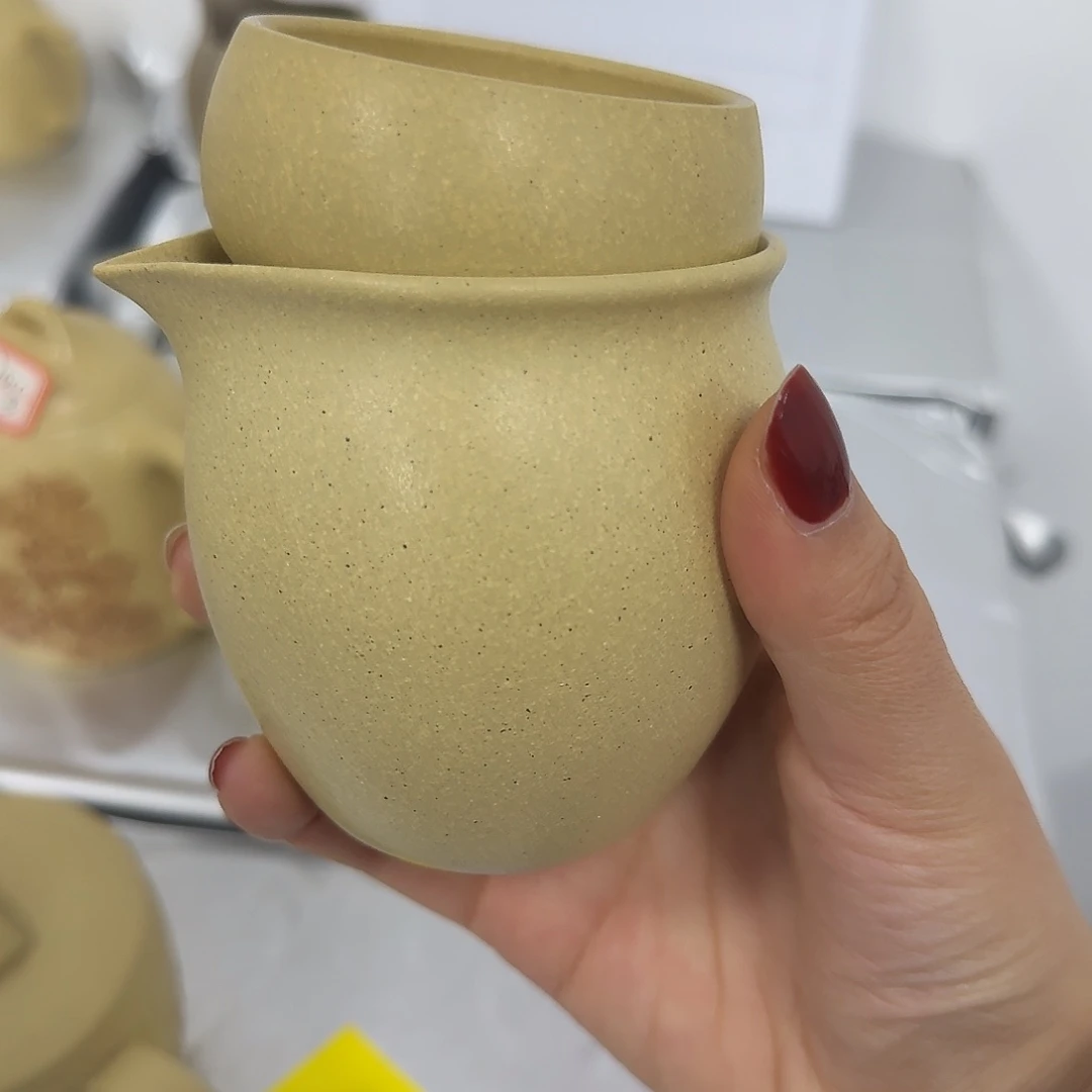 紫砂茶壶黄龙山原矿本绿