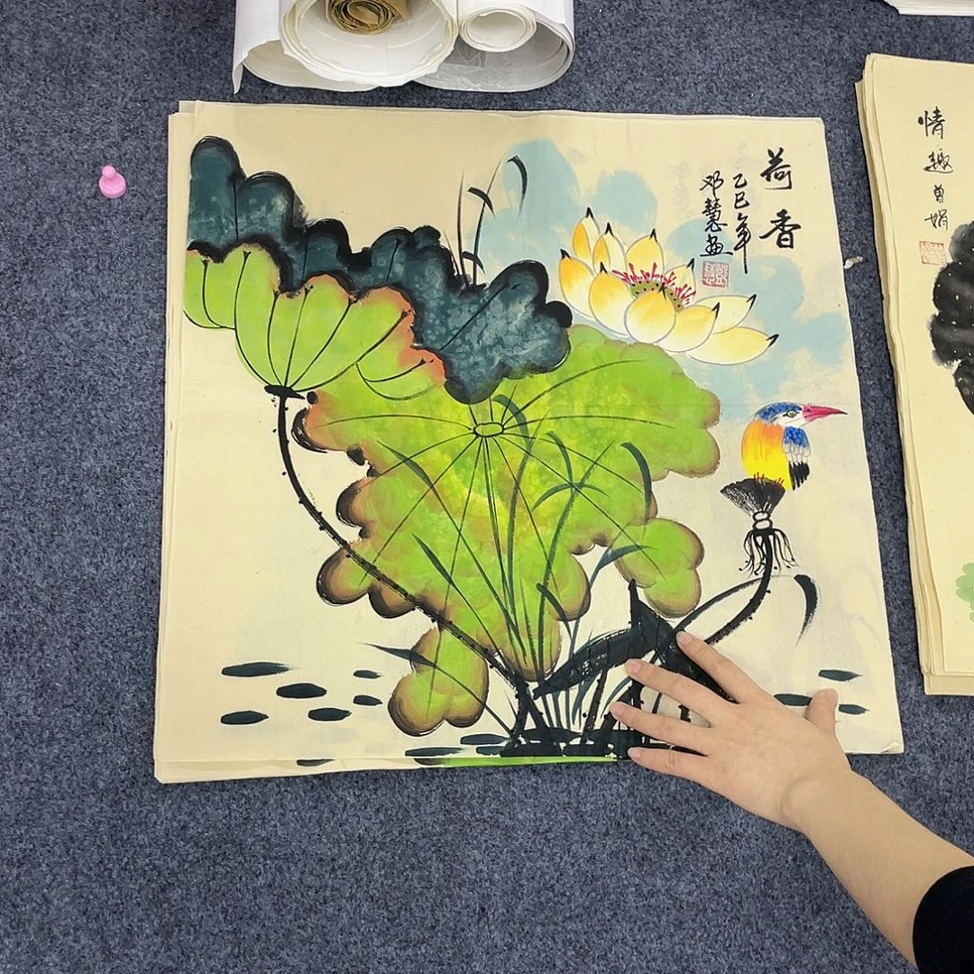 国画作品小姐姐放漏…