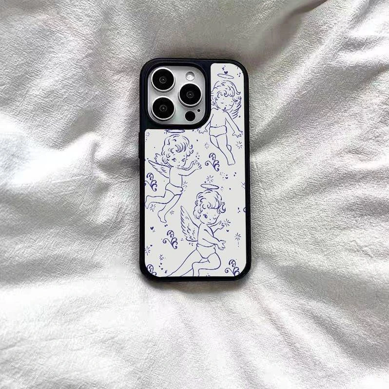 新款韩风JC018天使适用苹果16华为p60oppo50小米荣耀200/30手机壳