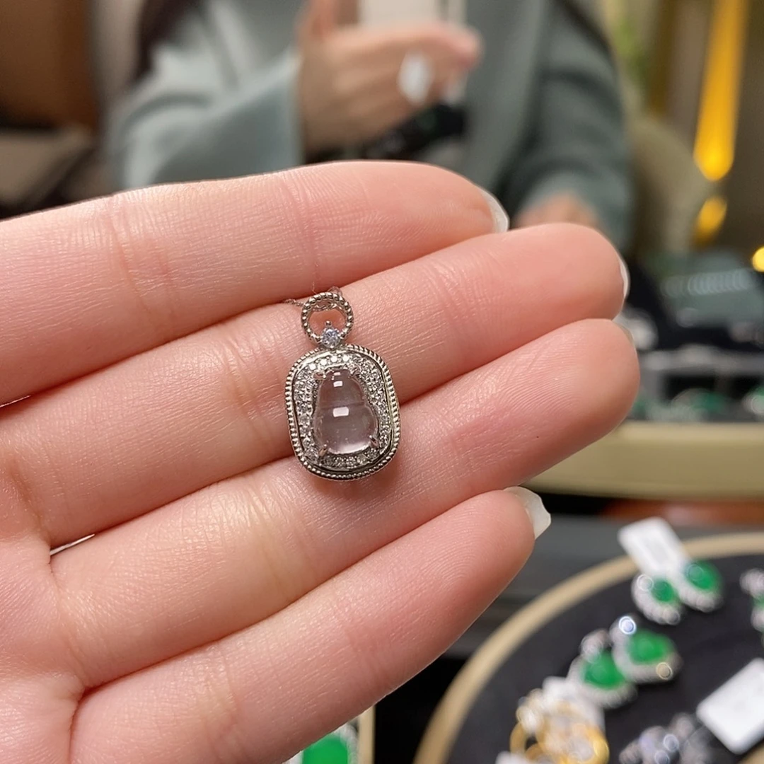 石英质玉颈饰银S925镶嵌冬*琳@@A0000049