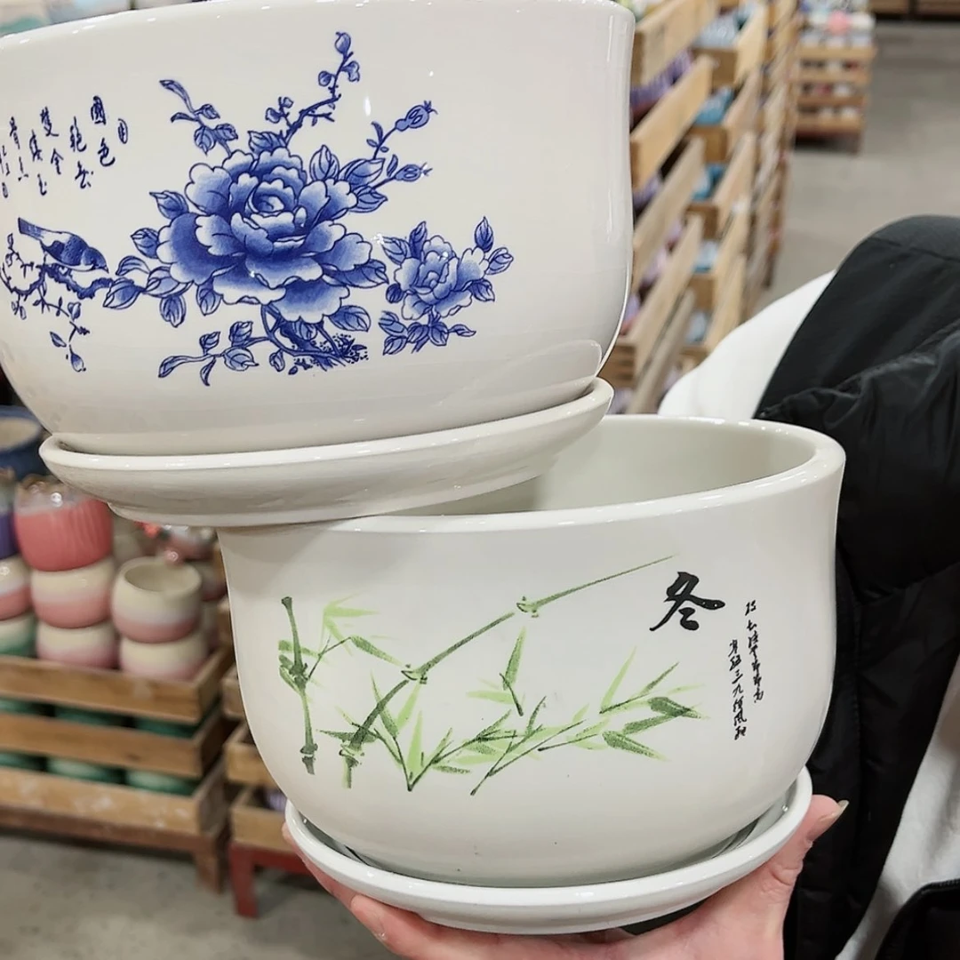 【闪购商品】陶瓷福利品带冰裂效果陶瓷花盆