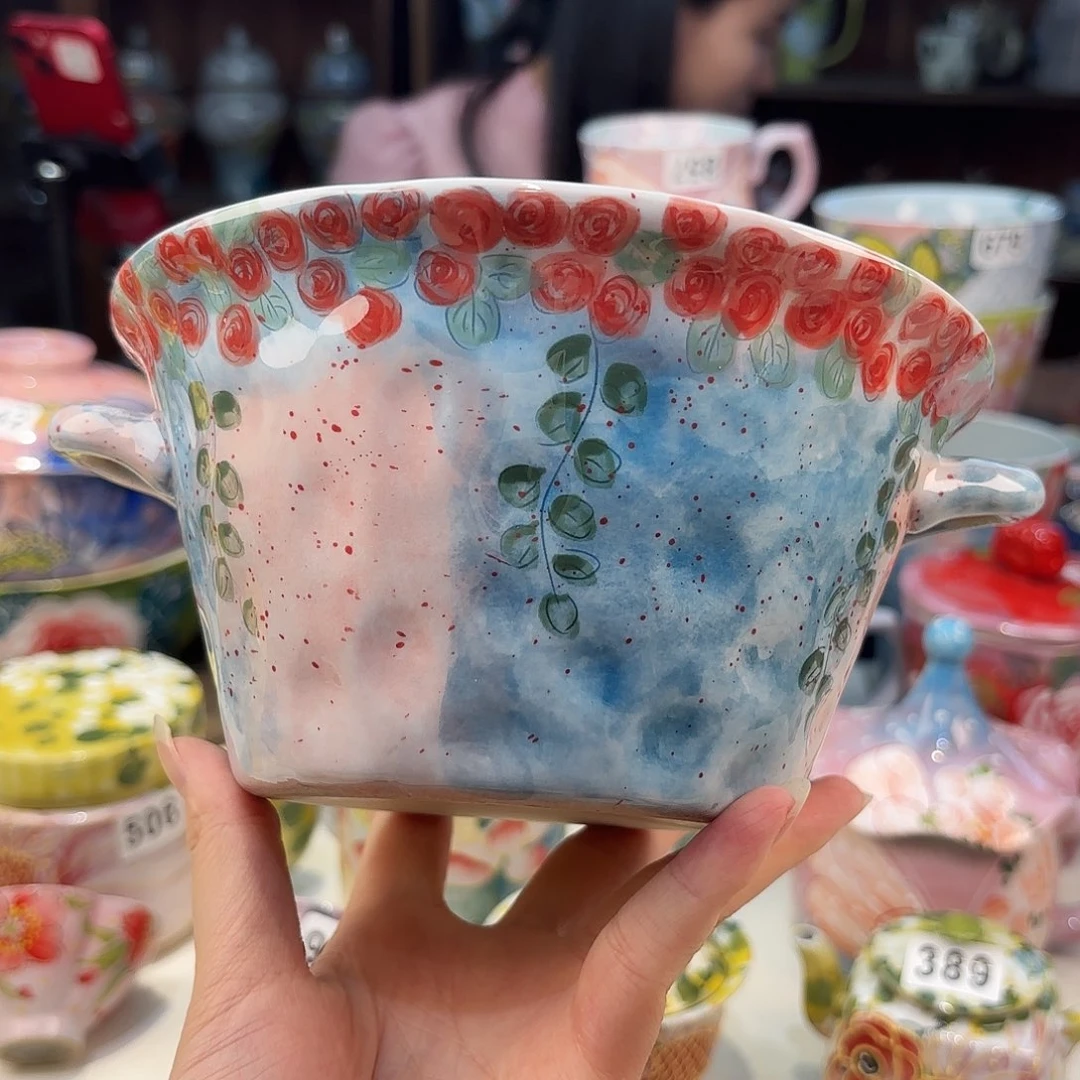 景德镇手绘高温釉下彩陶瓷茶具