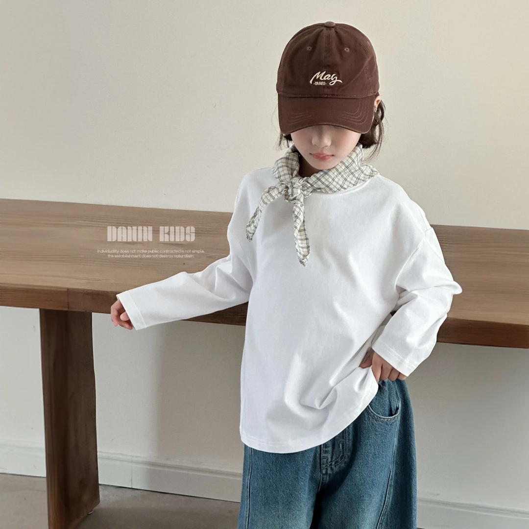 嗒囜【摸得到质感】高克重32支紧密100纯棉双纱绒儿童秋装长袖T恤