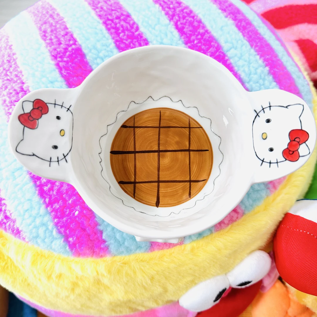 【星漫】hellokitty可爱双耳陶瓷小碗