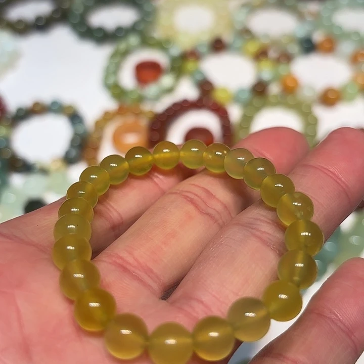 ****虎蛇纹石玉未镶嵌手串