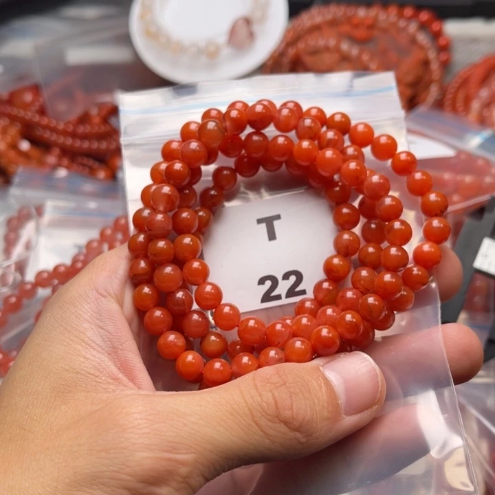 南红玛瑙未镶嵌多样性发货默认微瑕称重7mm