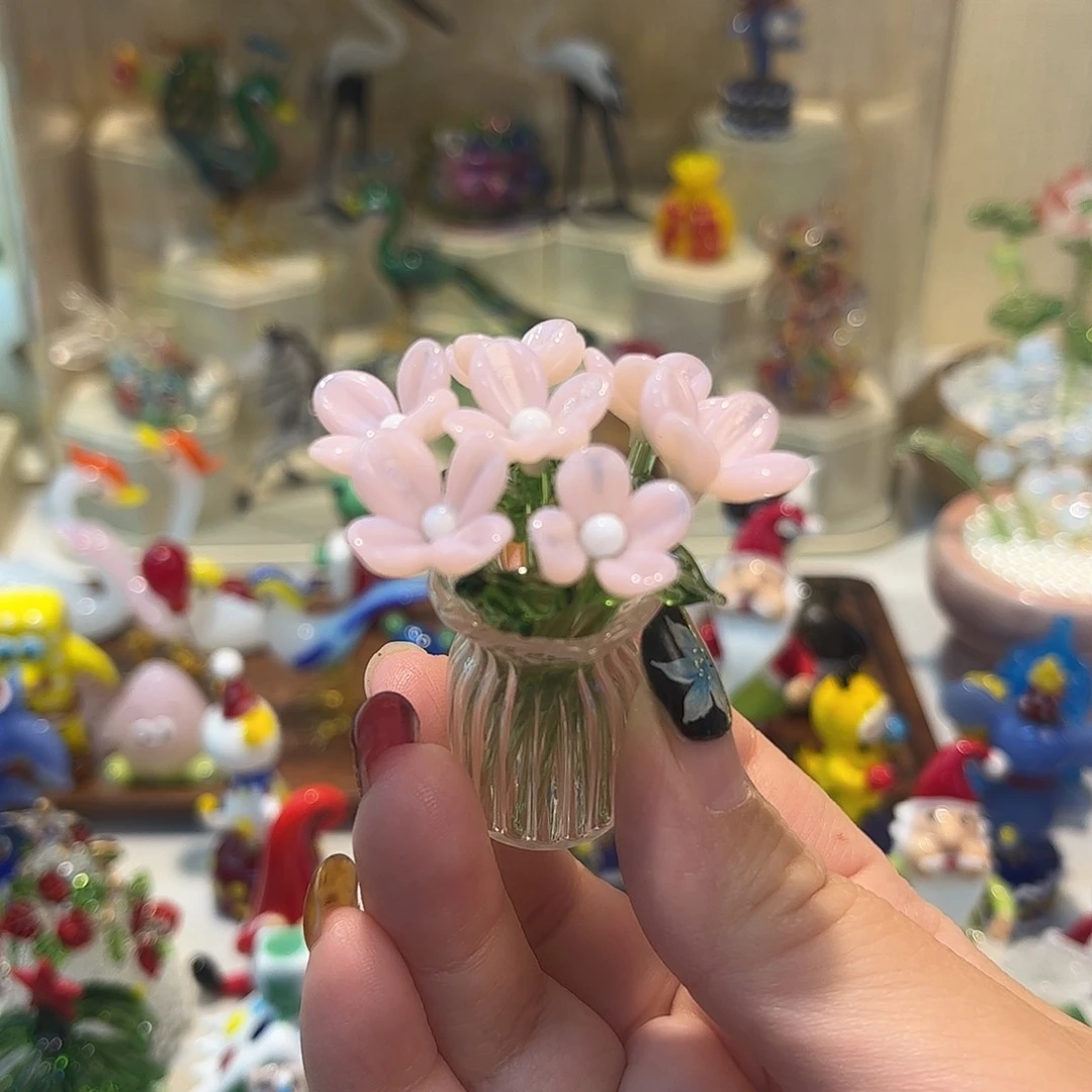 琉璃手工艺品小野花