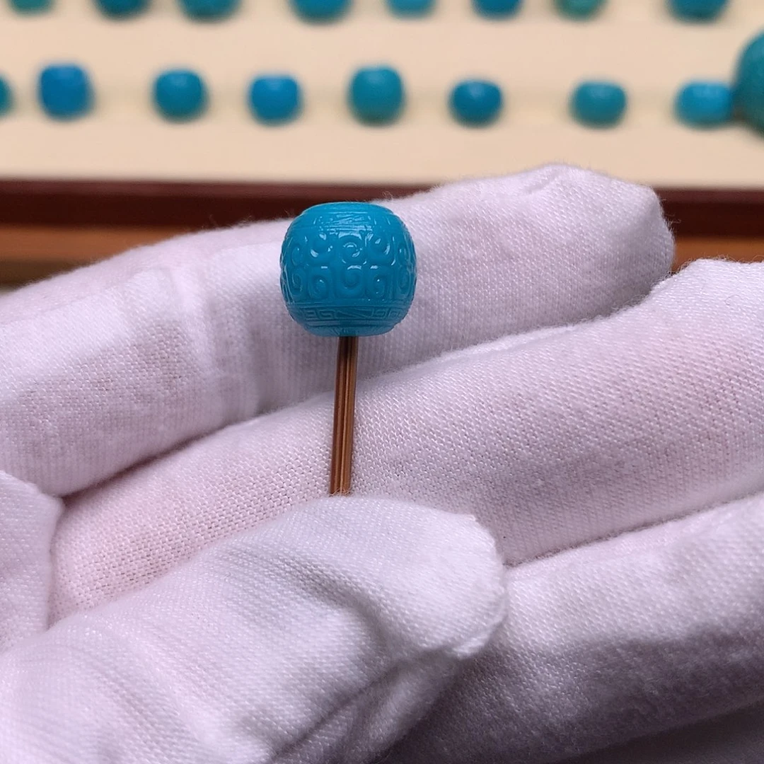 绿松石未镶嵌天然原矿绿松石回纹11