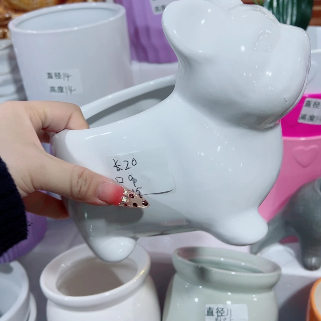 有孔，陶瓷花盆满10米包邮发货