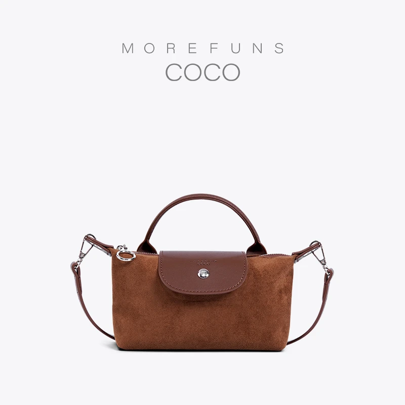 MOREFUNS COCO时尚麂皮女士简约百搭手提包