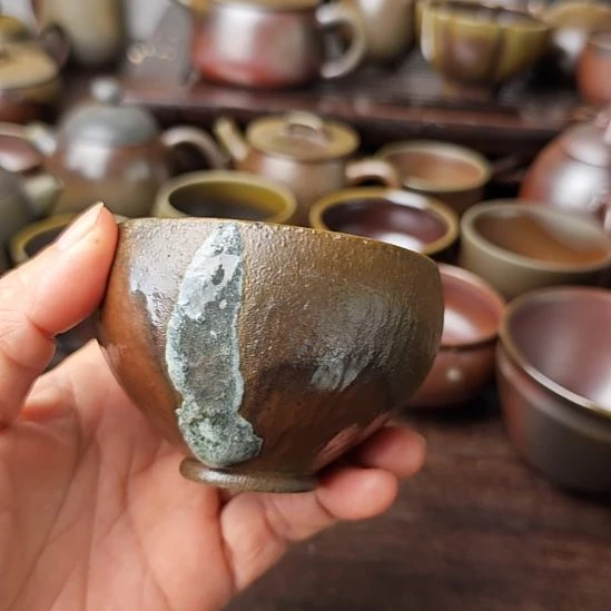 福***莱瓷坭兴陶柴烧主人杯