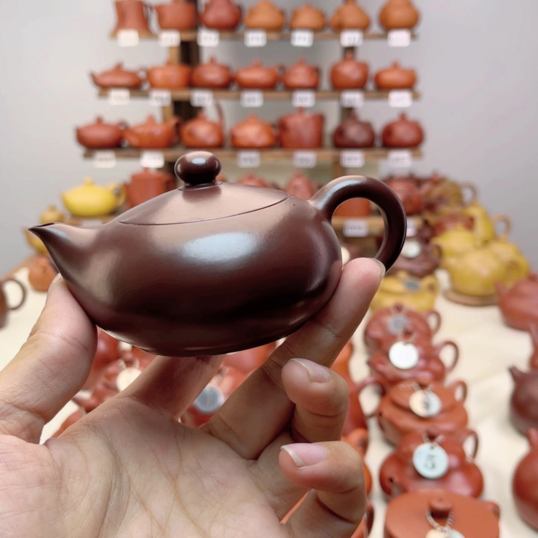 黄***杨茶壶紫砂紫泥凤雏120水磨