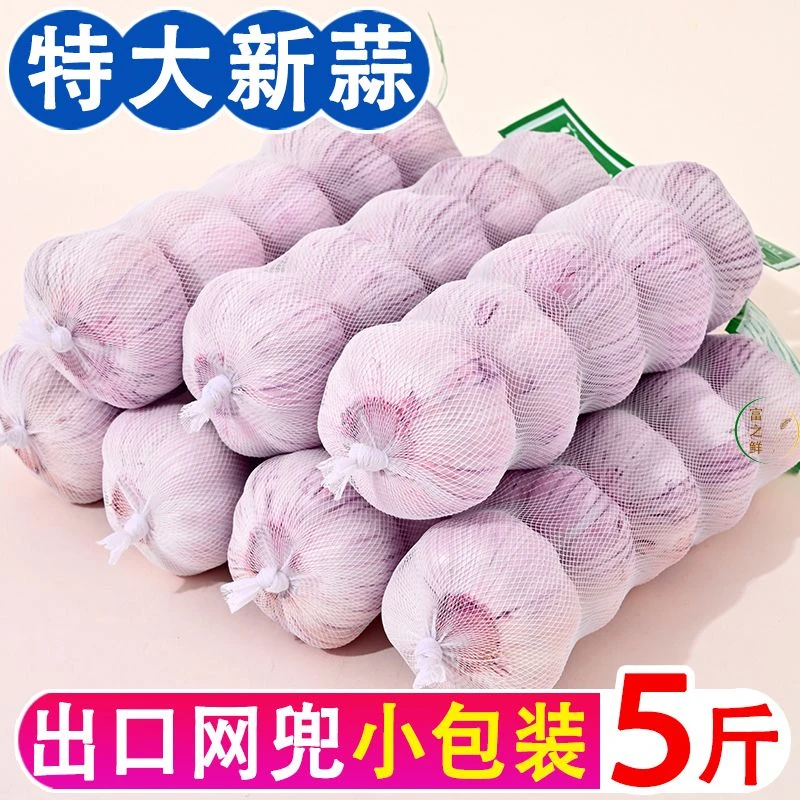 【出口品质】2024大蒜头网兜紫白皮干蒜红皮蒜子特级新鲜特干大蒜