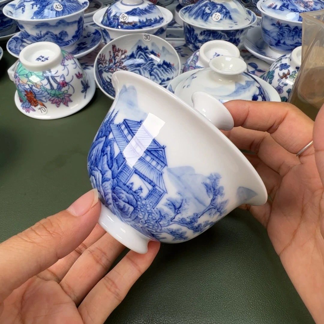 陶瓷景德镇纯手工纯手绘茶具木木79