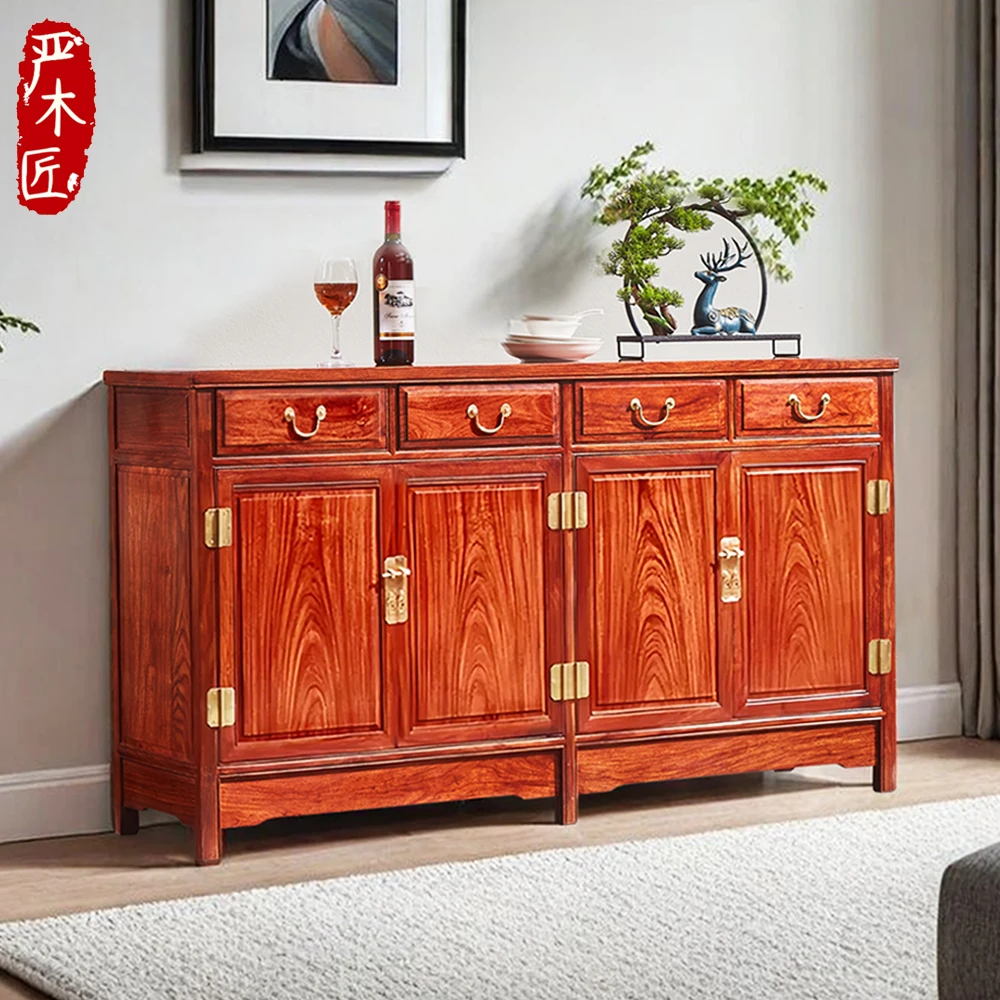 红木餐边柜刺猬紫檀茶水柜中式柜子花梨木多功能柜实木橱柜储物柜