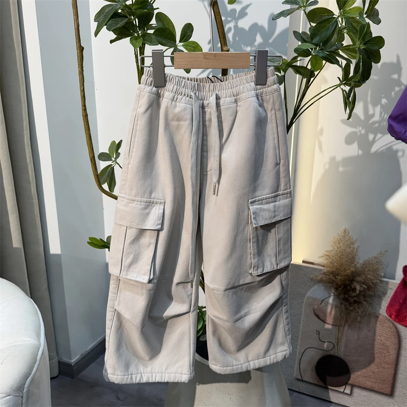 1120【橙】儿童时尚加绒休闲裤-66171