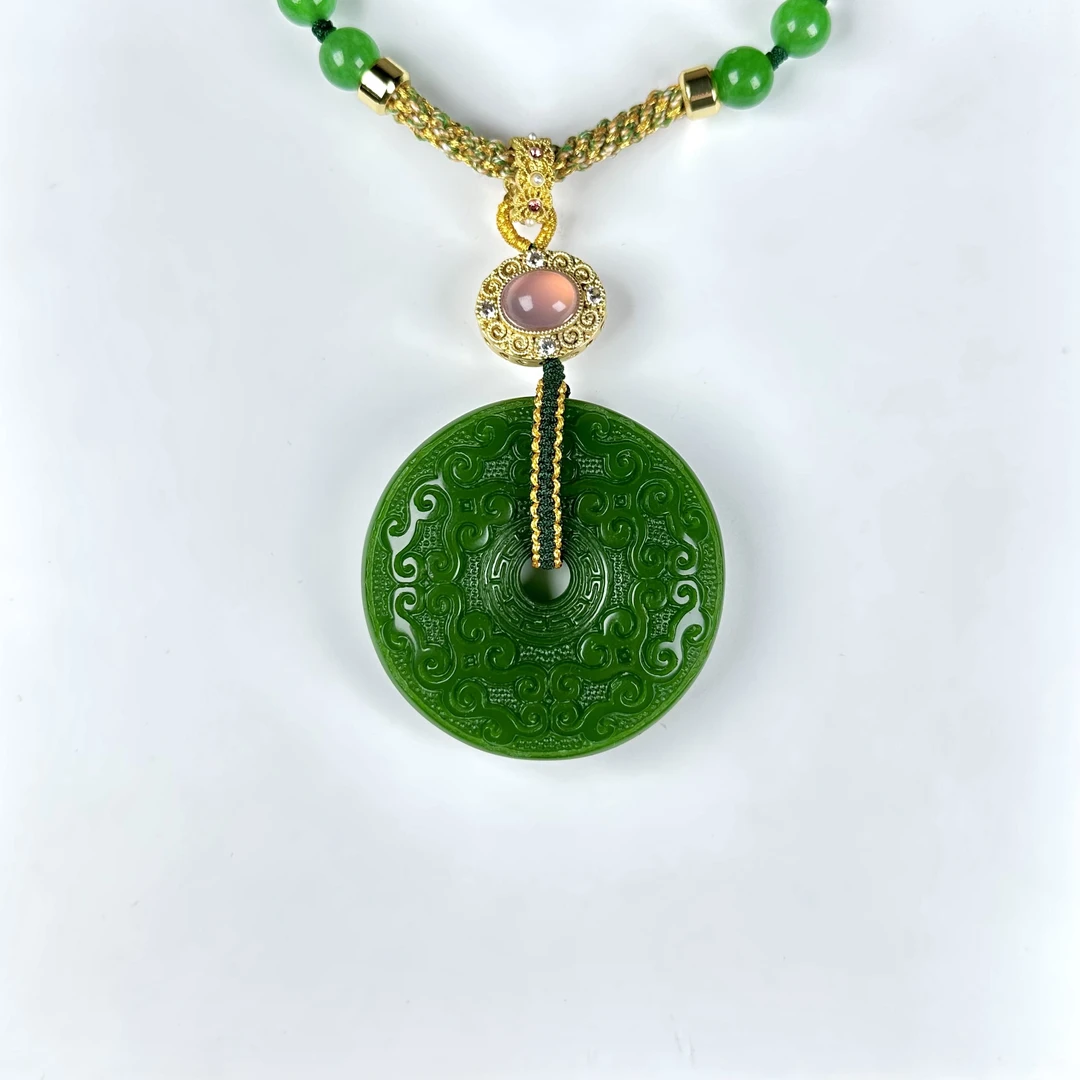 【静雯珠宝】Y019 九色玄冰秦紫绿 平安扣吊坠 多样性发其一