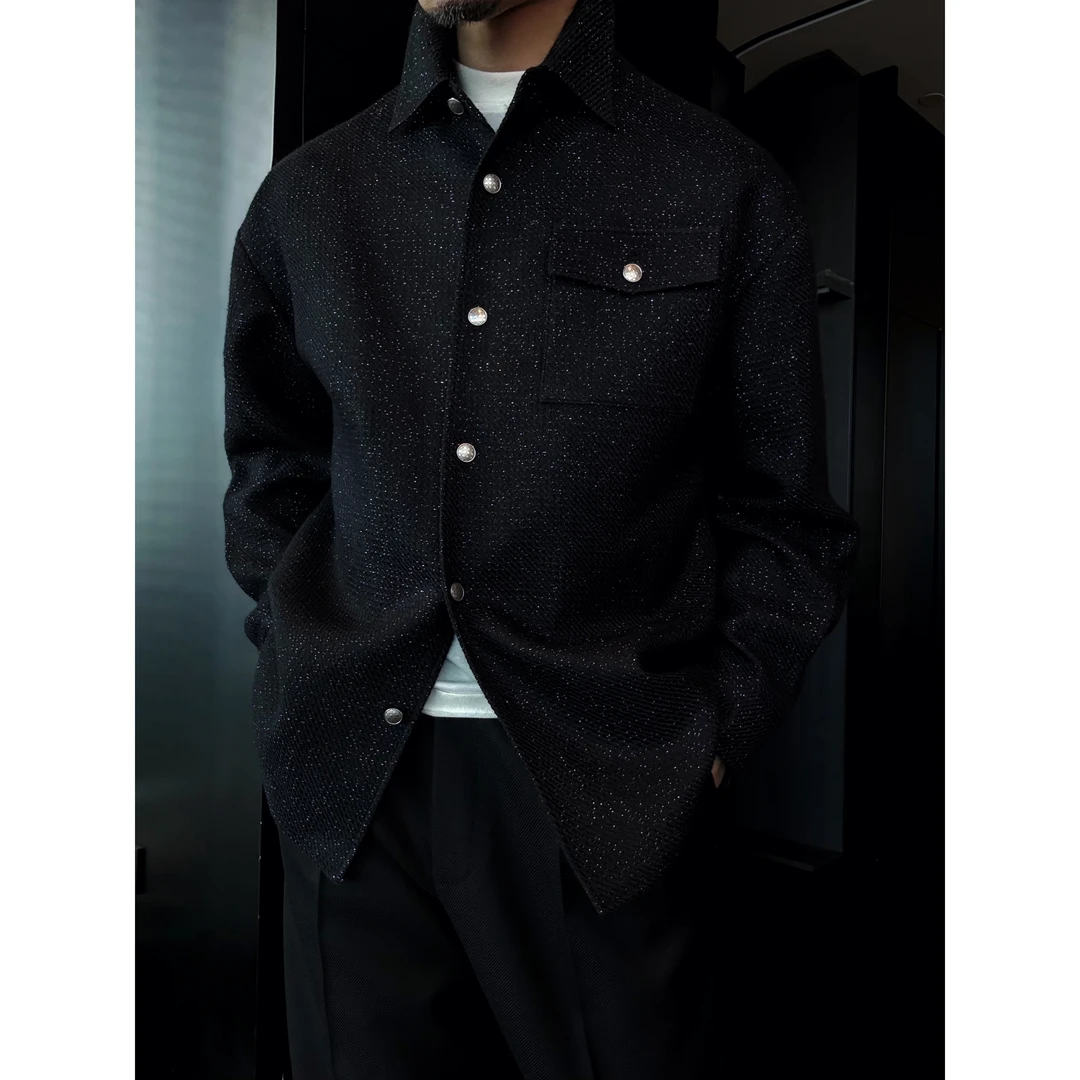 DRUNKCORNER “梦幻银河”碎闪星光外套衬衫款微阔时尚轻奢