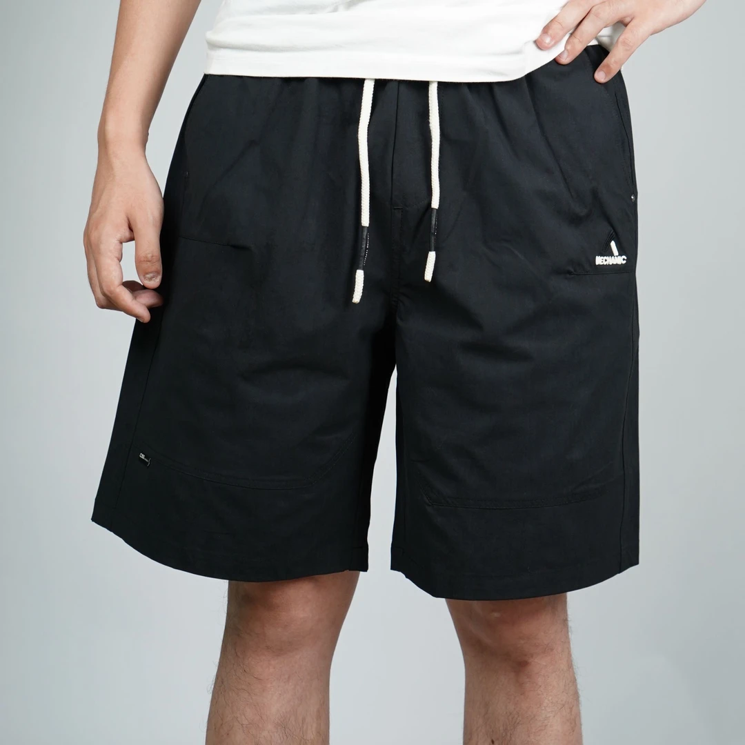 实体品质68507夏季男士超薄日系松紧腰刺绣休闲潮男五分速干短裤