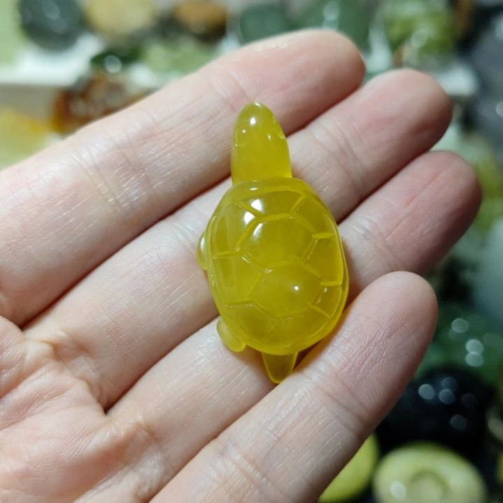 岫玉小乌龟未镶嵌猕***姐