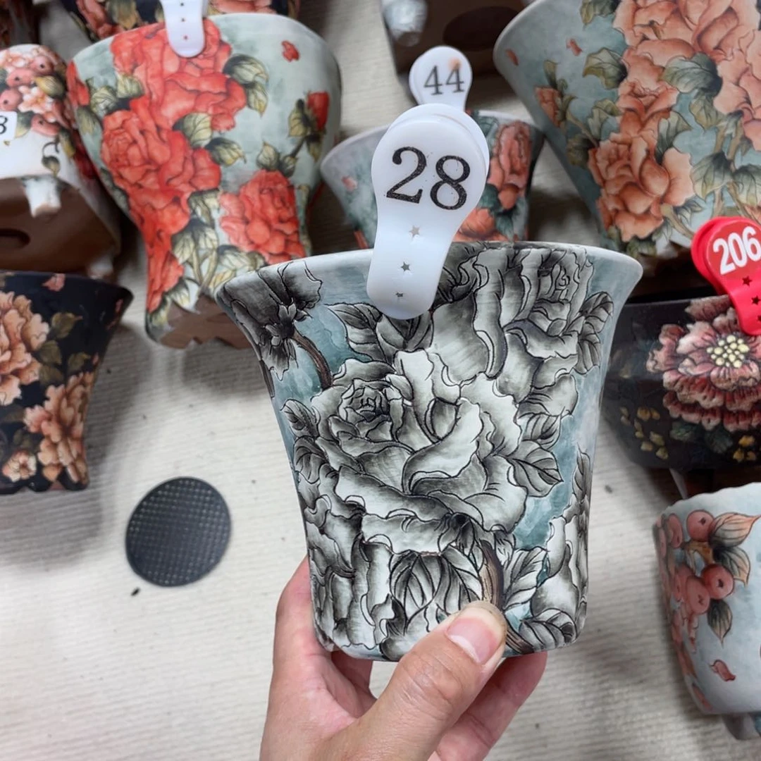 紫砂花盆天**晴陶瓷多肉花盆精品