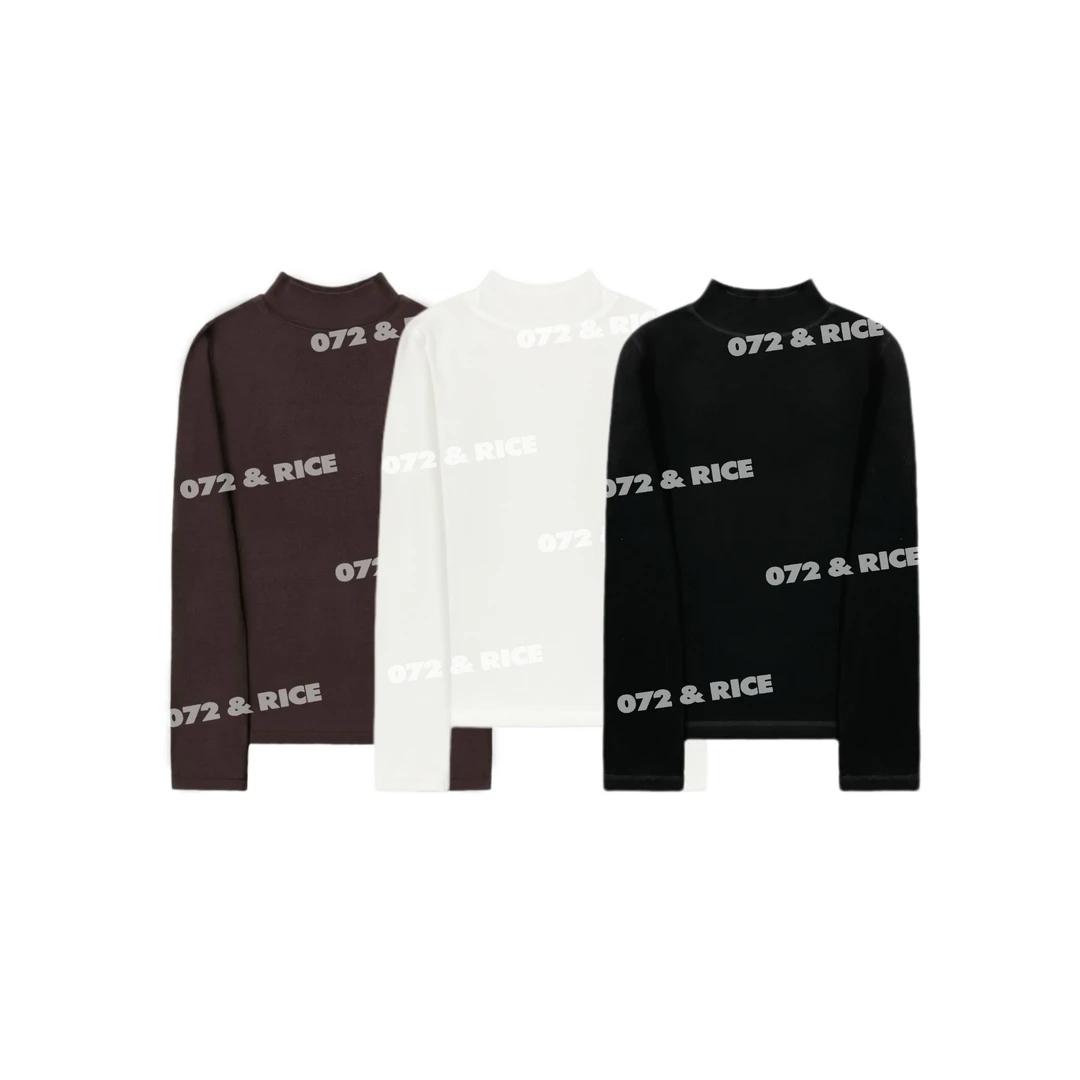 072 & RICE【巧芙】秋冬休闲高领高弹长袖上衣 31XD63